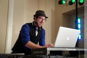 Raleigh Wedding DJ Jason Huggins performing at the Carolina Inn in Chapel Hill North Carolina