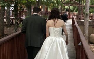 Multicultural Wedding DJ at the Barn at Valhalla Chapel Hill North Carolina - Walking from the Barn to the Lodge Raleigh Wedding DJ