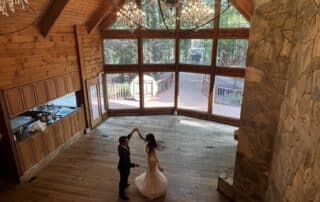Multicultural Wedding DJ Stylus Events at the Barn at Valhalla Chapel Hill North Carolina - Ukrainian Bride and Irish Groom Practice their first dance to Tchaikovsky at the Lodge at Chapel Hill's Barn at Valhalla